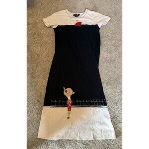 Vintage Richard Brand Cruise Ship Theme Maxi Dress Women Size Small